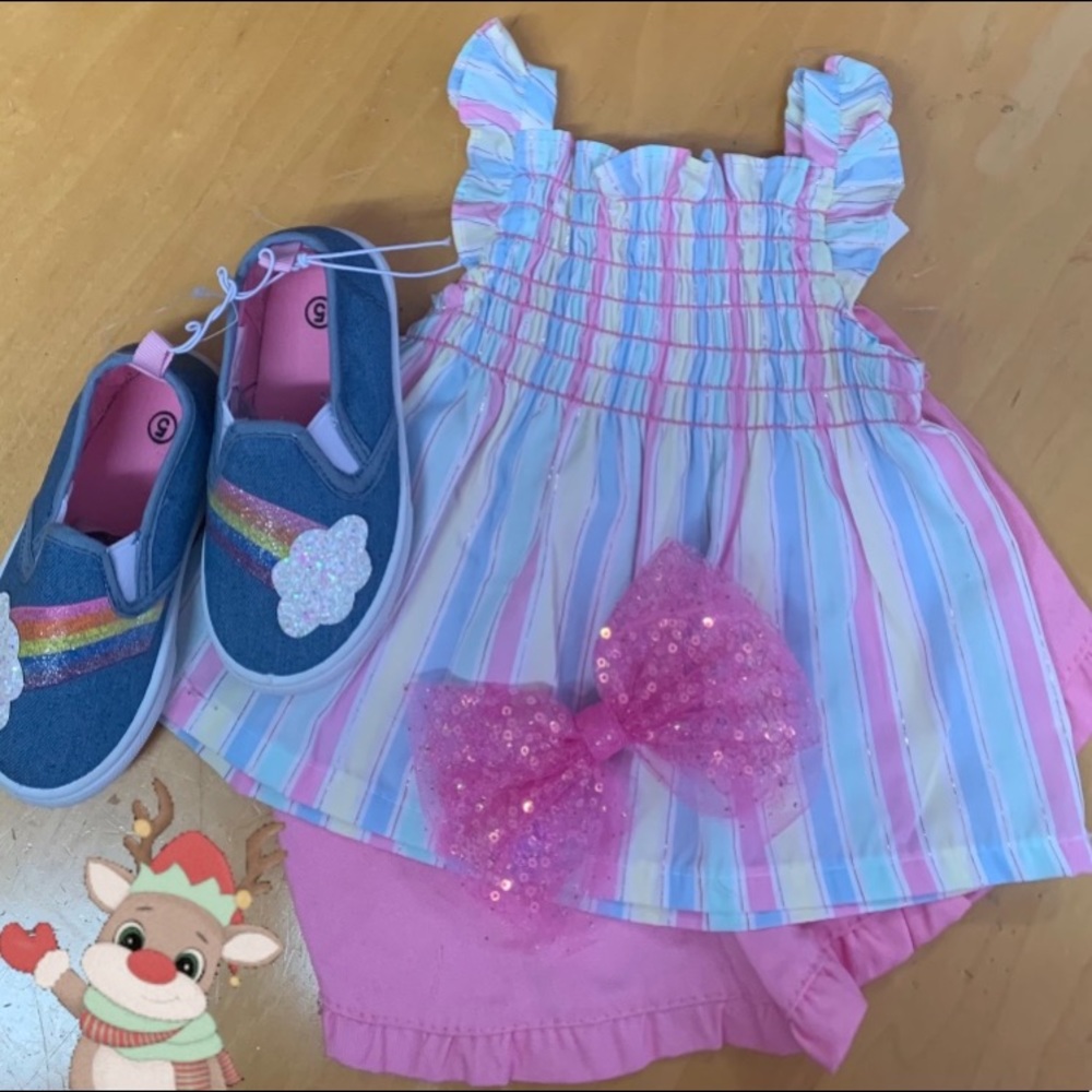 Girls Dress With Hair Tie